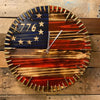 Handmade Patriotic Flag Bullet Clock