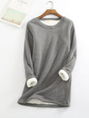 New Casual Cotton Round Neck Solid Sweatshirt & Pants