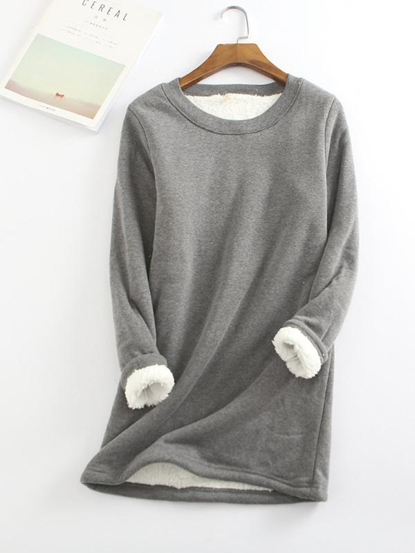 New Casual Cotton Round Neck Solid Sweatshirt & Pants - SageHolm