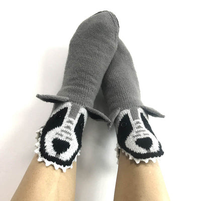 Wolf Knitted Warm 3D Floor Socks