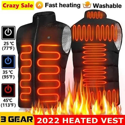 New Unisex Warming Heated Vest (9 Heating Zones)
