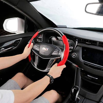 Car Anti-Skid Plush Steering Wheel Cover（2PCS）