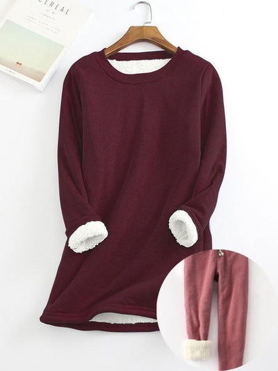 New Casual Cotton Round Neck Solid Sweatshirt & Pants Set (SAVE EXTRA $3 & FREE SHIPPING)